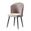 Set di 4 sedie Iria in velluto cappuccino e metallo nero