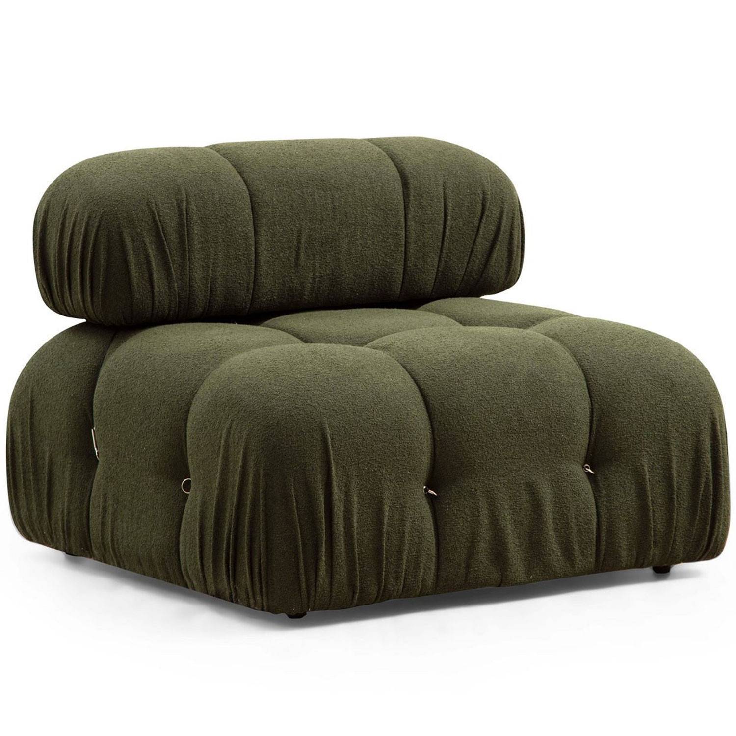 Sessel oder Modul 1-sitzig Nourhane Stoff Grün