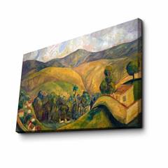 Decoratief schilderij Zeichen L45xH70cm Motief Natuurlijk landschap Groen en Geel