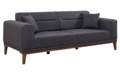 Agios 3-Sitzer-Sofa (umwandelbar) und Beistelltisch Stoff Anthrazit