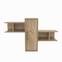Dentar Wandregal dekorativ B118,6xH75,6cm Dunkles Holz