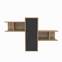 Dentar decoratieve wandplank L118,6xH75,6cm Donker hout en zwart