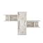 Dentar Wandregal dekorativ B118,6xH75,6cm Marmor-Effekt Weiß