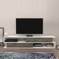 Bosaw TV-meubel L160cm Wit en Donker Hout