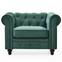 Grand fauteuil Chesterfield - Sessel mit Samtbezug Grün
