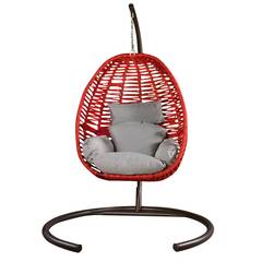 Outdoor Hängestuhl Einfach Oval Carya Metal Rot