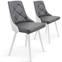 Lalix Set mit 2 skandinavischen Stühlen Weiß & Grau