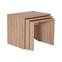 Set di 3 tavolini Kibo in legno chiaro