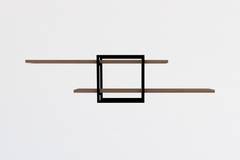 Alexio design wandplank L120cm Licht hout en zwart