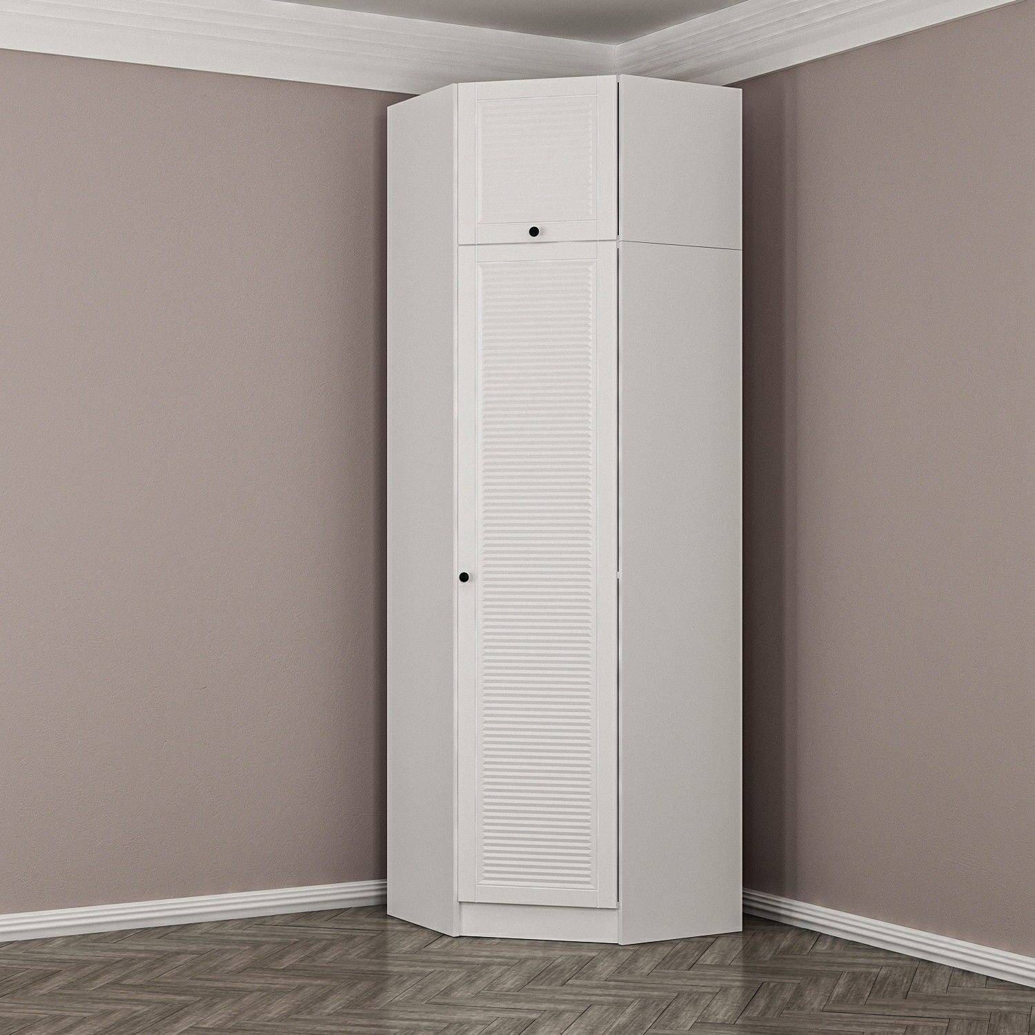 Petite armoire une porte avec éclairage QUANT hauteur 140 cm en chêne  artisan style loft