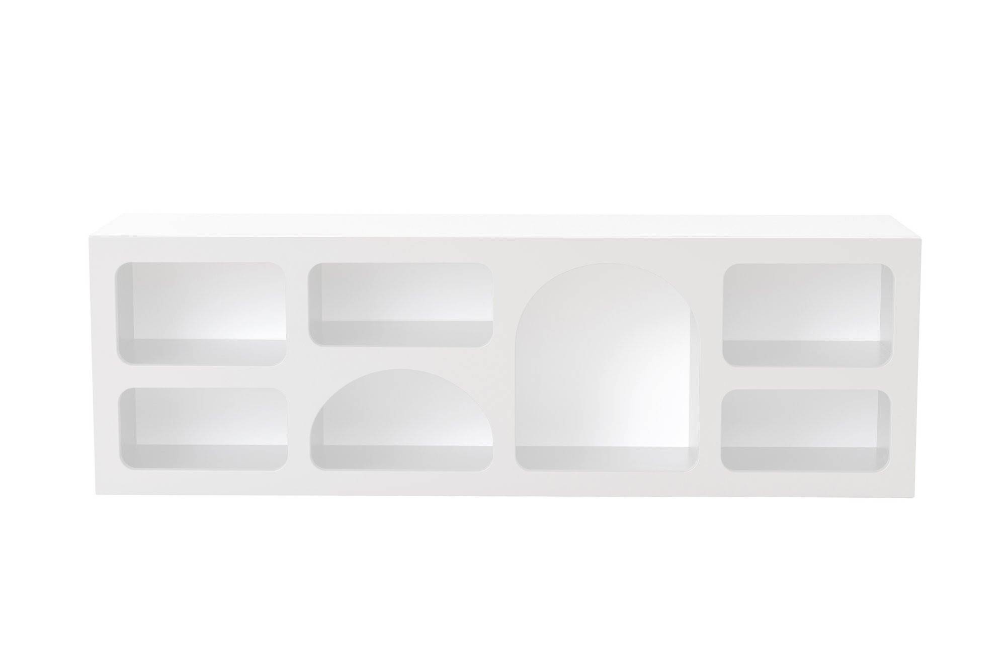 Console style contemporain Antareso L160xH51cm Blanc