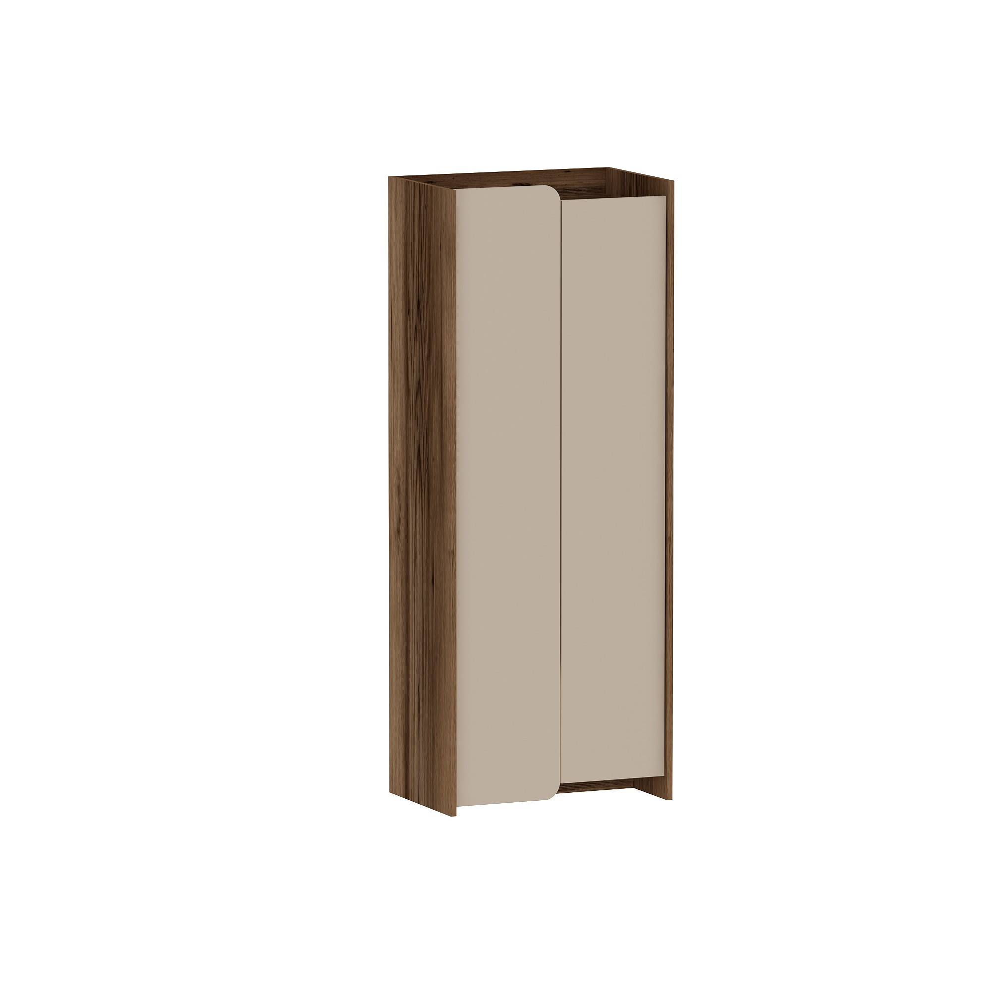 Maritta 2-deurs kinderkledingkast L70cm Licht hout en beige