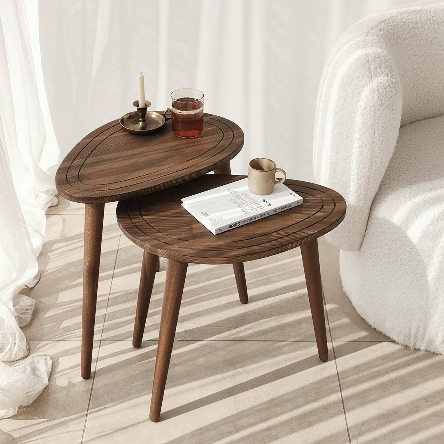 Acquista online tavolino a forma di tronco di legno
