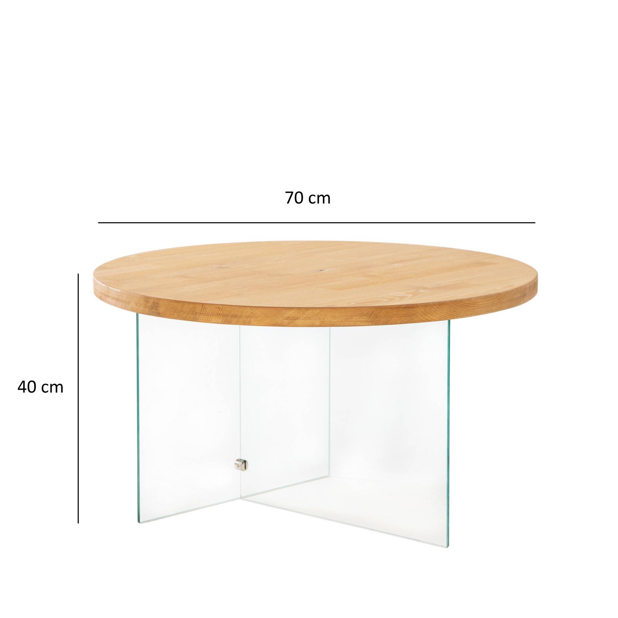 Tavolino da salotto rotondo classico diametro 70