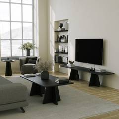 Ralio 4-delige moderne loungemeubelset Zwart