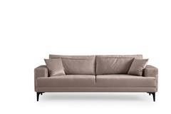 3-Sitzer-Sofa, umwandelbar, Lamine Velours Beige