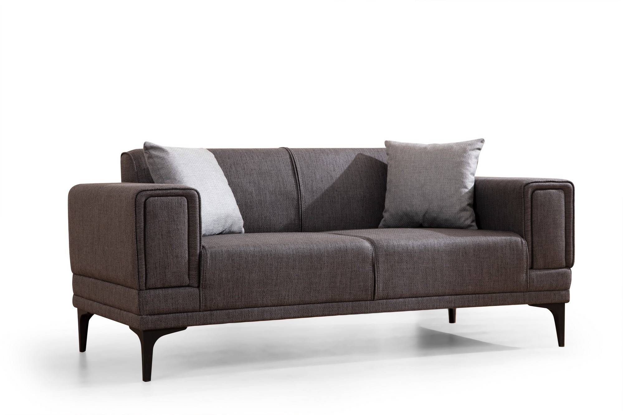 2-Sitzer-Sofa Vertice Stoff Canvas Dunkelgrau