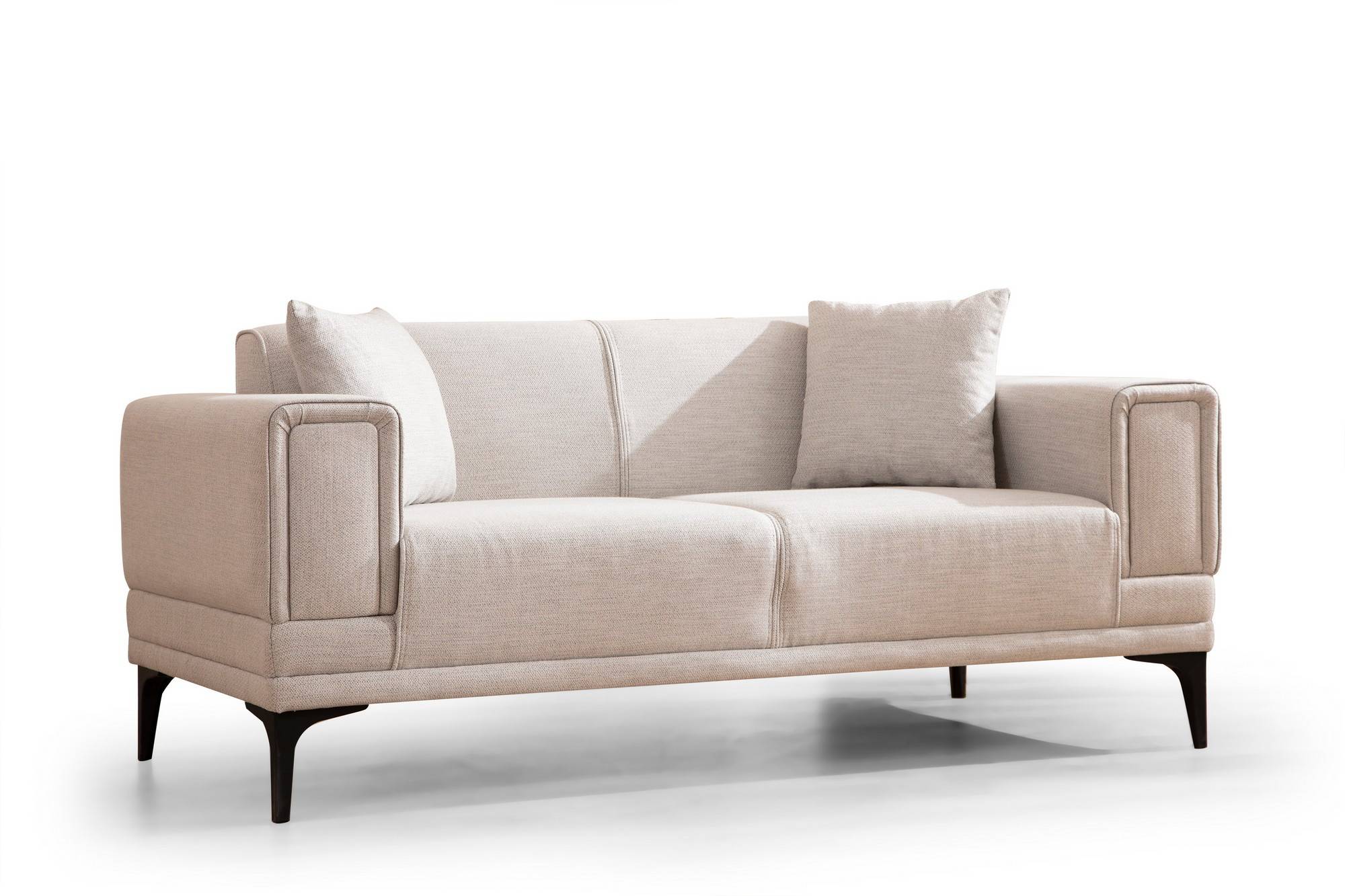 2-Sitzer-Sofa Vertice Stoff Canvas Beige