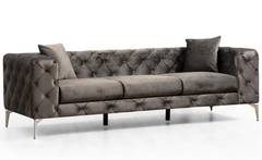 3-zits gestoffeerde sofa Alykes Velvet Antraciet
