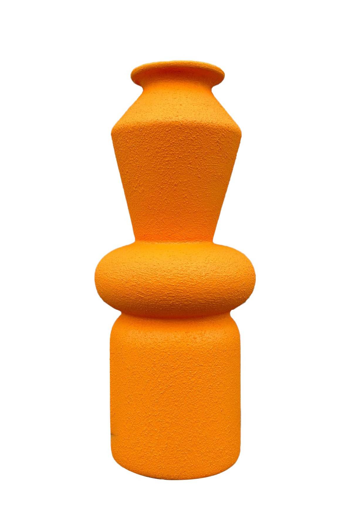 Vaso design Elysie in ceramica arancione