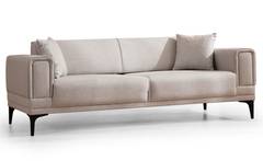 3-Sitzer-Sofa, umwandelbar, Vertice Stoff Canvas Beige