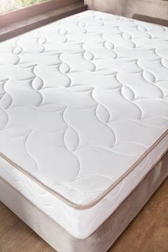 Antibacteriële matras met Pigas veren 90x190cm Witte badstof