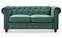 Grand Canapé Chesterfield 2-Sitzer Sofa mit Samtbezug Grün