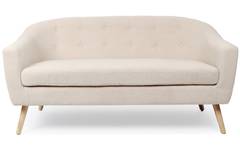 3-Sitzer-Sofa im skandinavischen Stil Savoy Stoff Bouclette Beige