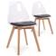 Bovary Plexi Set mit 2 skandinavischen Stühlen Schwarz