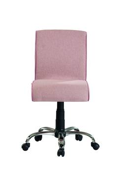 Chaise pivotante ajustable en hauteur Diallos Tissu Rose clair