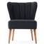 Fauteuil style scandinave Wapedale Velours Anthracite