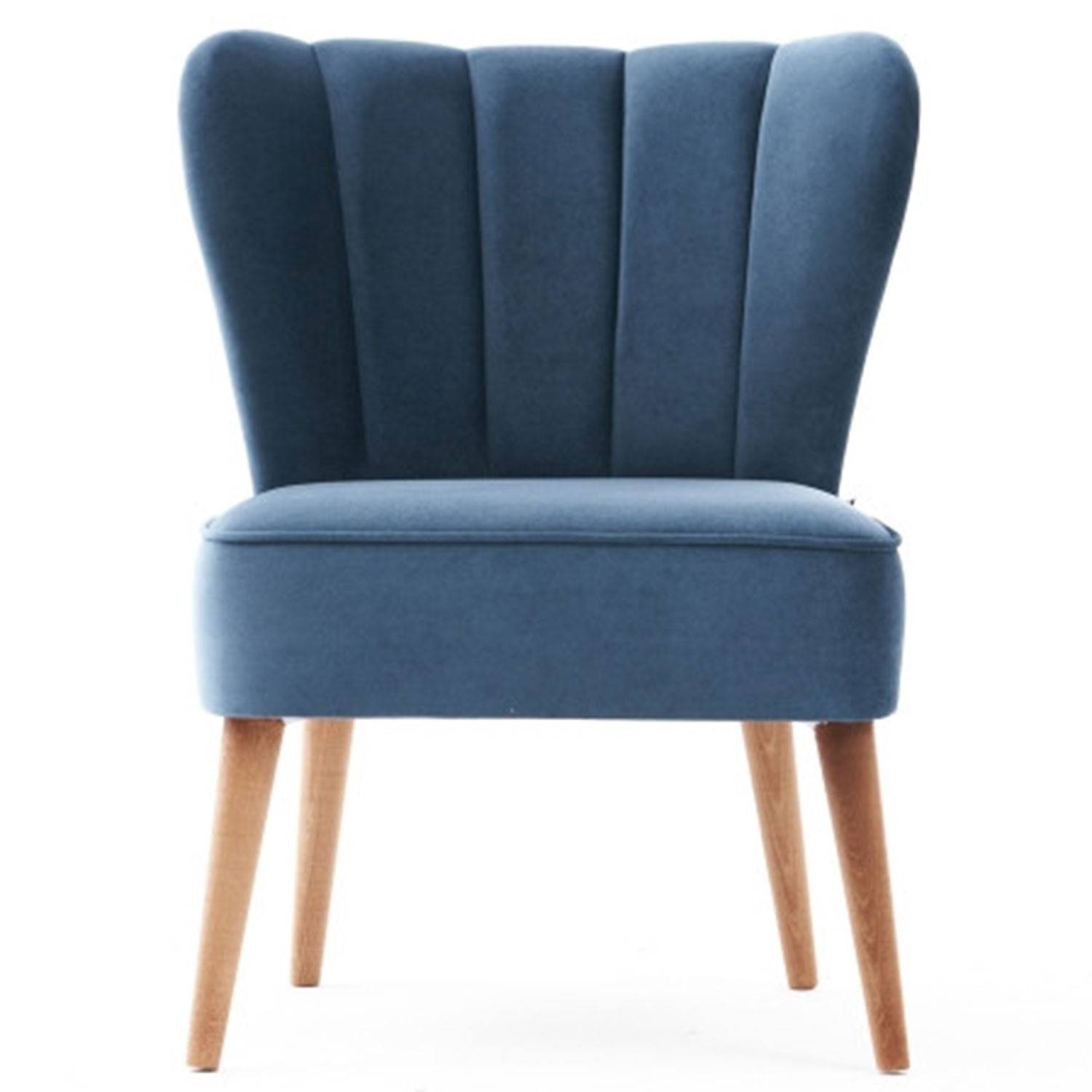 Wapedale Sessel im skandinavischen Stil Velours Blau