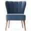 Wapedale Sessel im skandinavischen Stil Velours Blau