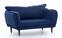 Ballas Stoff Marineblau 2-Sitzer-Sofa zum Umklappen