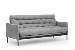 3-Sitzer-Sofa (umwandelbar) Falima Leinen Hellgrau