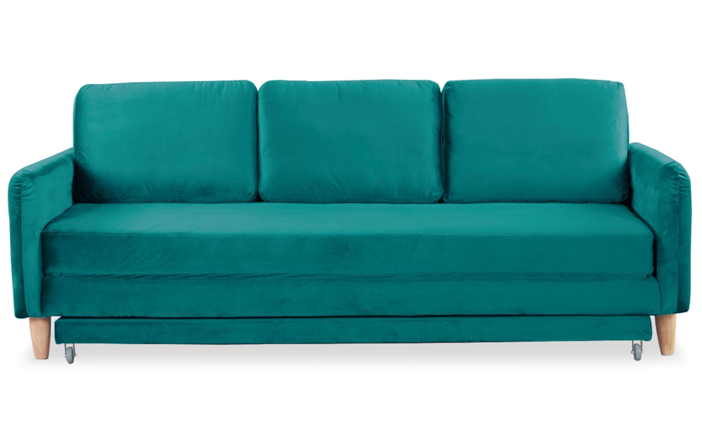 3-Sitzer-Sofa, umwandelbar, Flixo Velours Grün