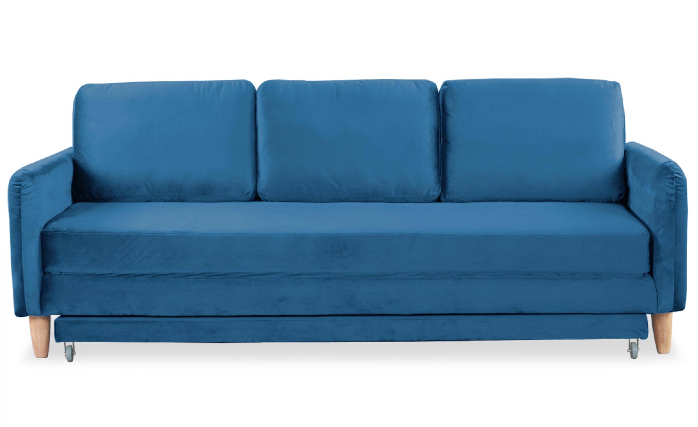 3-Sitzer-Sofa, umwandelbar, Flixo Velours Blau