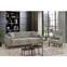 3-Sitzer-Sofa mit Stauraum und Sessel Kohler Velours mit Kunstledereffekt gepolstert Grau