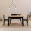 Set di 2 sedie, 1 panca e 1 tavolo Iridus nero e legno chiaro