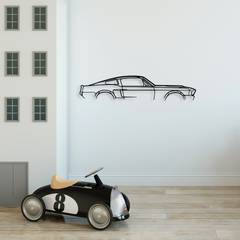 Borina wanddecoratie in de vorm van een auto L70xH15cm Metaal Zwart