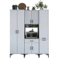 Küchenbuffet 8 Türen, 2 Nischen und Schublade Ariane B160cm Weiß