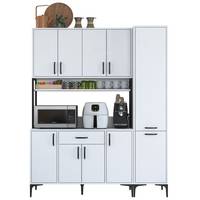 Küchenbuffet 10 Türen, Regal und Schublade Ariane L160cm Weiß