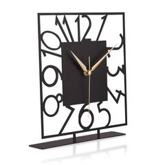 Reloj de sobremesa de diseño Vody L22xH23cm Metal Negro