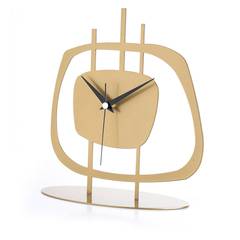 Reloj de sobremesa de diseño Josan L22xH23cm Oro