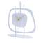 Horloge à poser design Josan L22xH23cm Blanc
