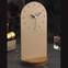 Reloj de sobremesa Lullye L12xH25cm Marrón claro y madera oscura