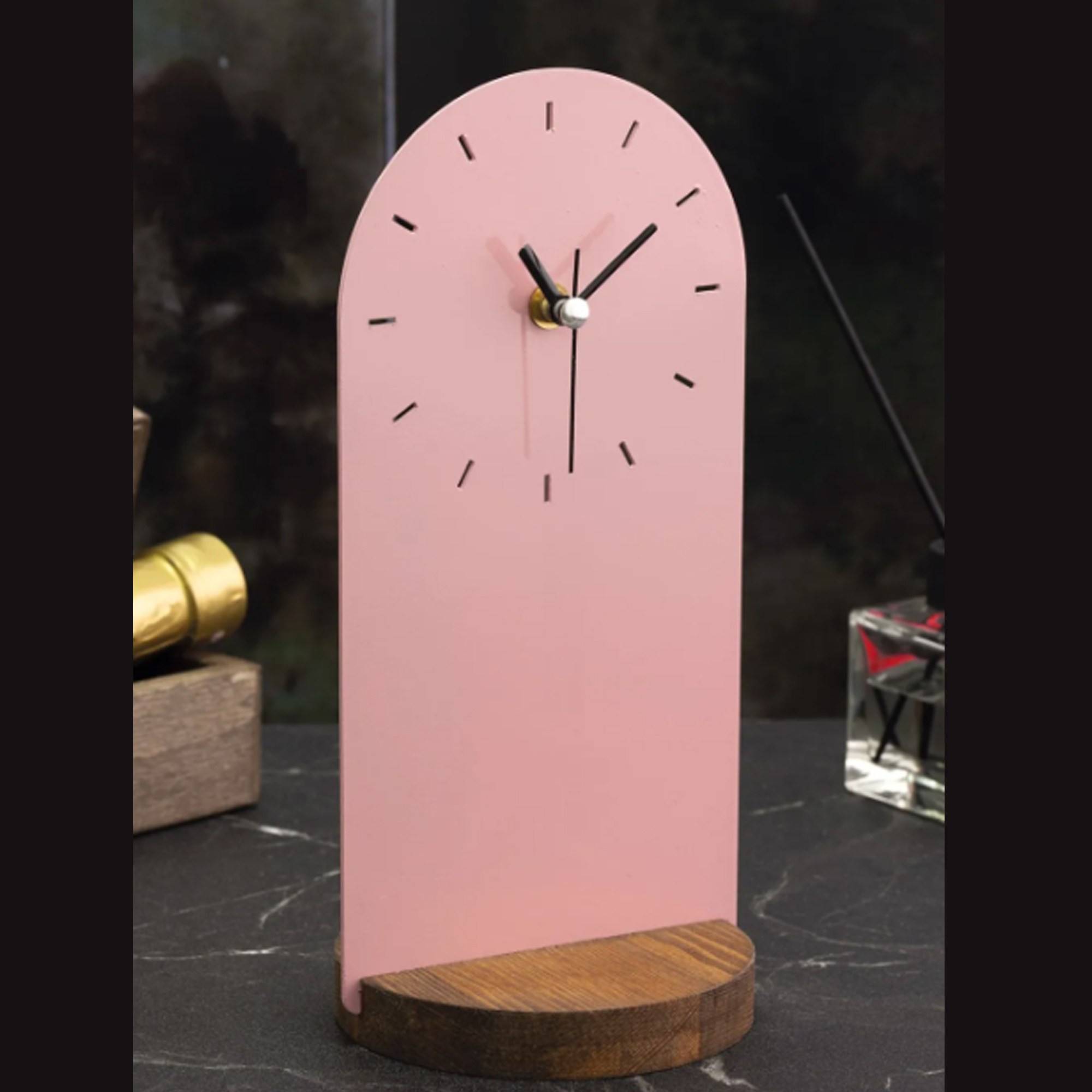 Horloge de bureau ou table personnalisée ronde