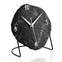 Horloge à poser design Galazi L18xH20cm Noir et Effet marbre Noir