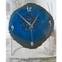 Horloge à poser design Galazi L18xH20cm Chrome et Bleu