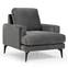 Fauteuil Narchis Velours Anthracite